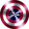 Captain American Shield With Baltimore Ravens Logo Sticker Heat Transfer