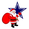 Dallas Cowboys Santa Claus Logo Sticker Heat Transfer
