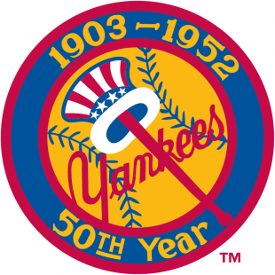 New York Yankees 1952 Anniversary Logo 02 Sticker Heat Transfer