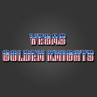 Vegas Golden Knights American Captain Logo Sticker Heat Transfer