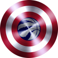 Captain American Shield With Toronto Raptors Logo Sticker Heat Transfer