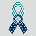 Seattle Mariners Ribbon American Flag logo Sticker Heat Transfer