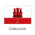 Gibrlatar flag logo decal sticker