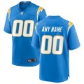 Los Angeles Chargers Custom Letter and Number Kits For Blue Jersey Material Vinyl