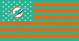 Miami Dolphins Flag001 logo Sticker Heat Transfer