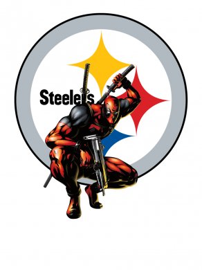 Pittsburgh Steelers Deadpool Logo Sticker Heat Transfer