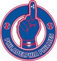 Number One Hand Philadelphia Phillies logo Sticker Heat Transfer