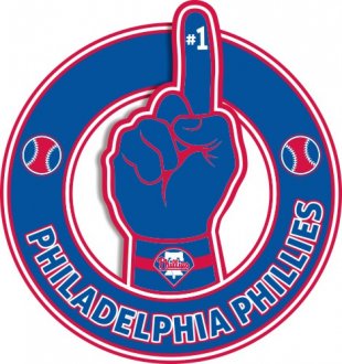 Number One Hand Philadelphia Phillies logo decal sticker