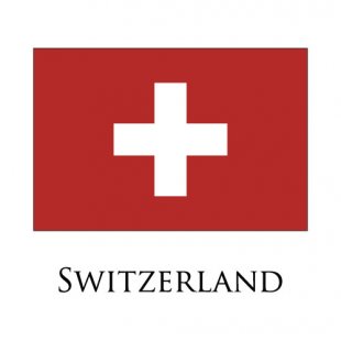 Switzerland flag logo Sticker Heat Transfer