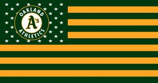 Oakland Athletics Flag001 logo Sticker Heat Transfer