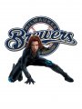 Milwaukee Brewers Black Widow Logo decal sticker