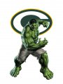 Green Bay Packers Hulk Logo Sticker Heat Transfer