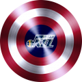 Captain American Shield With Utah Jazz Logo Sticker Heat Transfer