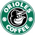Baltimore Orioles Starbucks Coffee Logo Sticker Heat Transfer