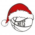 Brooklyn Nets Basketball Christmas hat logo decal sticker