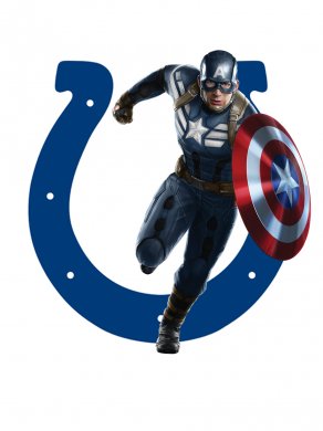 Indianapolis Colts Captain America Logo Sticker Heat Transfer