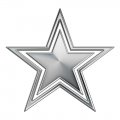 Dallas Cowboys Silver Logo Sticker Heat Transfer