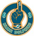 Number One Hand Miami Dolphins logo decal sticker
