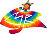 Columbus Blue Jackets rainbow spiral tie-dye logo decal sticker