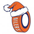 Edmonton Oilers Hockey ball Christmas hat logo decal sticker