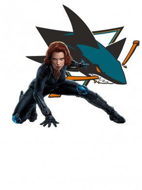 San Jose Sharks Black Widow Logo decal sticker