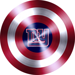 Captain American Shield With New York Giants Logo Sticker Heat Transfer