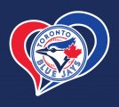 Toronto Blue Jays Heart Logo Sticker Heat Transfer