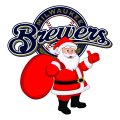Milwaukee Brewers Santa Claus Logo Sticker Heat Transfer