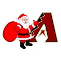 Arizona Diamondbacks Santa Claus Logo Sticker Heat Transfer