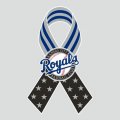Kansas City Royals Ribbon American Flag logo decal sticker