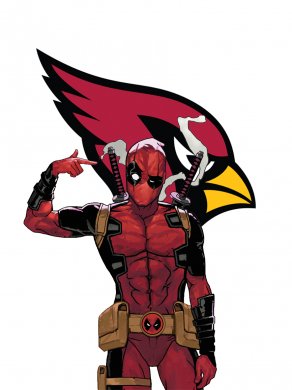 Arizona Cardinals Deadpool Logo Sticker Heat Transfer