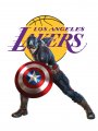 Los Angeles Lakers Captain America Logo decal sticker