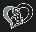 Chicago White sox Heart Logo Sticker Heat Transfer
