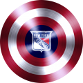 Captain American Shield With New York Rangers Logo decal sticker