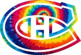 Montreal Canadiens rainbow spiral tie-dye logo Sticker Heat Transfer