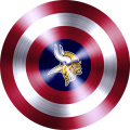 Captain American Shield With Minnesota Vikings Logo Sticker Heat Transfer
