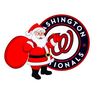 Washington Nationals Santa Claus Logo decal sticker