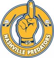 Number One Hand Nashville Predators logo decal sticker