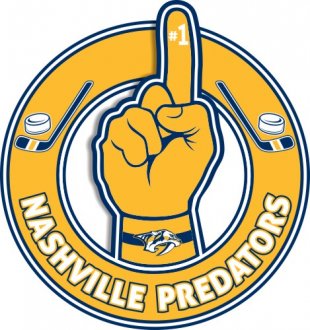 Number One Hand Nashville Predators logo Sticker Heat Transfer