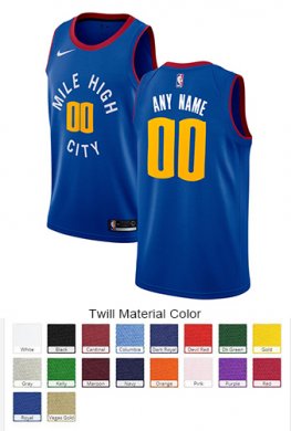 Denver Nuggets Custom Letter and Number Kits for Statement Jersey Material Twill