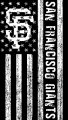 San Francisco Giants Black And White American Flag logo decal sticker