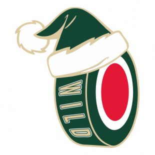 Minnesota Wild Hockey ball Christmas hat logo Sticker Heat Transfer