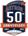 Houston Astros 2015 Anniversary Logo Sticker Heat Transfer