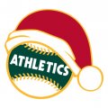 Oakland Athletics Baseball Christmas hat logo decal sticker