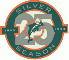 Miami Dolphins 1990 Anniversary Logo Sticker Heat Transfer