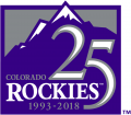 Colorado Rockies 2018 Anniversary Logo decal sticker