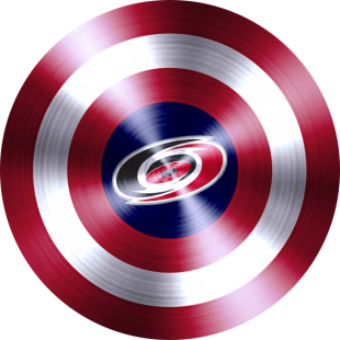 Captain American Shield With Carolina Hurricanes Logo decal sticker