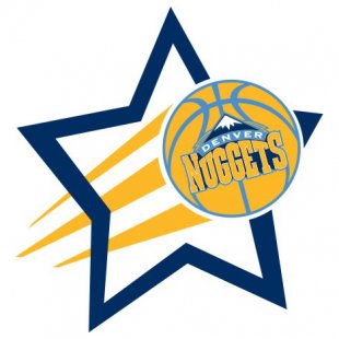 Denver Nuggets Basketball Goal Star logo decal sticker