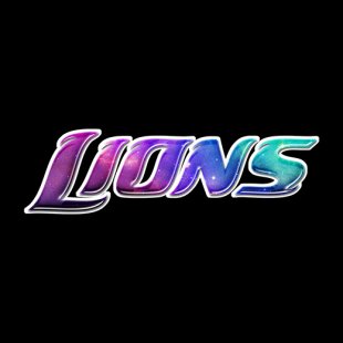 Galaxy Detroit Lions Logo Sticker Heat Transfer