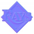 Tampa Bay Rays Colorful Embossed Logo Sticker Heat Transfer